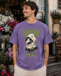 Sneer Plague Crow Shirt, Creepy Cute Anime Bird Tee, Goth Streetwear Comfort Colors T-Shirt, Spooky Halloween Gift
