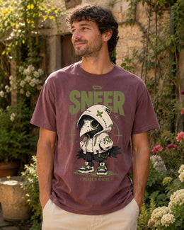 Sneer Plague Crow Shirt, Creepy Cute Anime Bird Tee, Goth Streetwear Comfort Colors T-Shirt, Spooky Halloween Gift