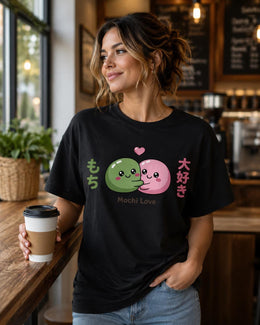 Mochi Love Shirt, Cute Kawaii Japanese Dessert Tee, Pastel Comfort Colors T-Shirt, Sweet Foodie Gift