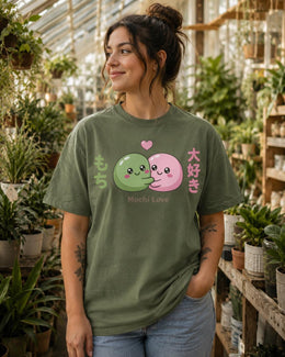 Mochi Love Shirt, Cute Kawaii Japanese Dessert Tee, Pastel Comfort Colors T-Shirt, Sweet Foodie Gift