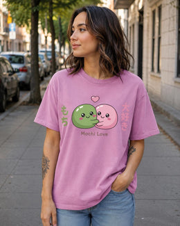 Mochi Love Shirt, Cute Kawaii Japanese Dessert Tee, Pastel Comfort Colors T-Shirt, Sweet Foodie Gift