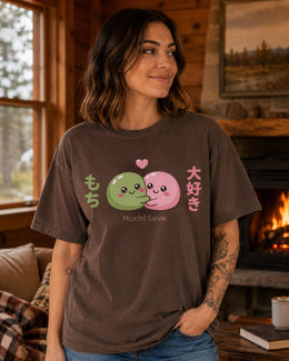Mochi Love Shirt, Cute Kawaii Japanese Dessert Tee, Pastel Comfort Colors T-Shirt, Sweet Foodie Gift