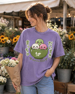 Matcha Mood Shirt, Cute Kawaii Mochi Tee, Japanese Dessert Comfort Colors T-Shirt, Green Tea Foodie Gift