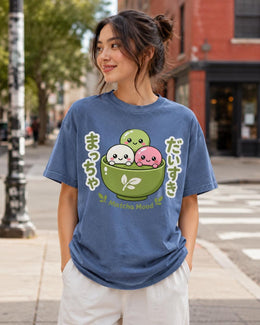 Matcha Mood Shirt, Cute Kawaii Mochi Tee, Japanese Dessert Comfort Colors T-Shirt, Green Tea Foodie Gift