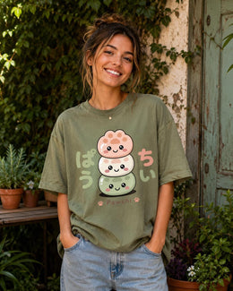 Pawchi Mochi Shirt, Cute Kawaii Paw Dessert Tee, Japanese Comfort Colors T-Shirt, Cat Dog Lover Gift