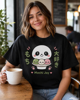 Mochi Joy Panda Shirt, Cute Kawaii Panda Dessert Tee, Japanese Comfort Colors T-Shirt, Sweet Foodie Gift