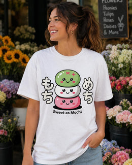 Sweet as Mochi Shirt, Cute Kawaii Japanese Dessert Tee, Pastel Comfort Colors T-Shirt, Mochi Lover Gift