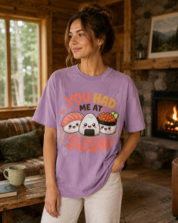 You Had Me At Sushi Shirt, Cute Kawaii Sushi Tee, Japanese Food Comfort Colors T-Shirt, Sushi Lover Gift
