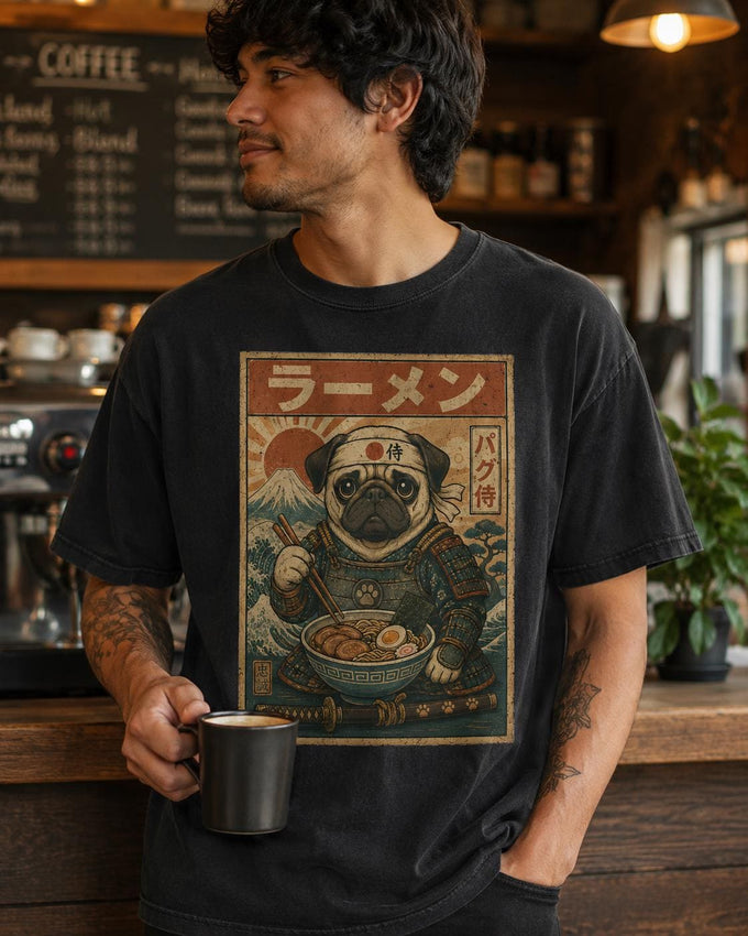 Samurai Pug Ramen Shirt