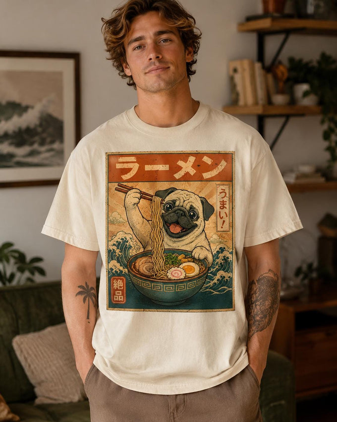 Happy Pug Ramen Shirt