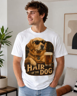 Hair Of The Dog Shirt, Golden Retriever Beer Tee, Funny Comfort Colors T-Shirt, Dog Dad Gift