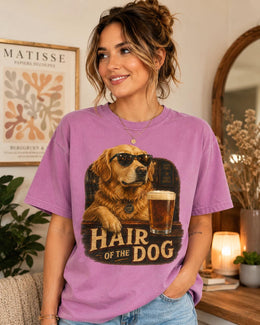 Hair Of The Dog Shirt, Golden Retriever Beer Tee, Funny Comfort Colors T-Shirt, Dog Dad Gift