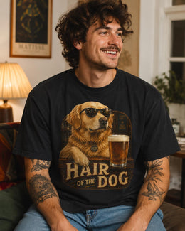 Hair Of The Dog Shirt, Golden Retriever Beer Tee, Funny Comfort Colors T-Shirt, Dog Dad Gift