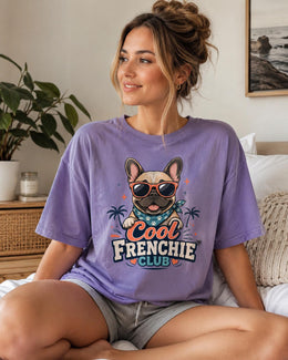 Cool Frenchie Club Shirt, French Bulldog Sunglasses Tee, Comfort Colors T-Shirt, Dog Lover Gift