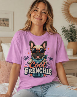 Cool Frenchie Club Shirt, French Bulldog Sunglasses Tee, Comfort Colors T-Shirt, Dog Lover Gift
