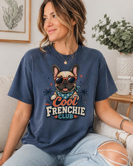 Cool Frenchie Club Shirt, French Bulldog Sunglasses Tee, Comfort Colors T-Shirt, Dog Lover Gift