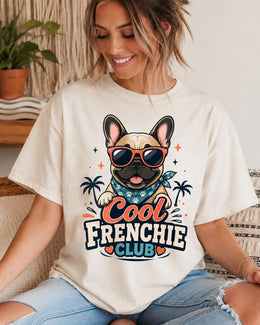Cool Frenchie Club Shirt, French Bulldog Sunglasses Tee, Comfort Colors T-Shirt, Dog Lover Gift