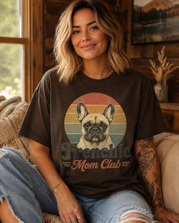 Frenchie Mom Club Shirt, French Bulldog Retro Tee, Comfort Colors T-Shirt, Dog Mom Gift